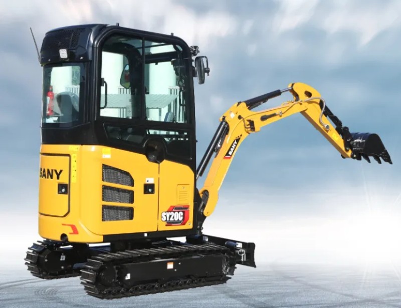 Sany1SY20C Minibagger Detaillierte Beschreibung: Gesamtgewicht von 350 kg, 0,04 m3 - Fassvolumen und 14,6 kW Leistung